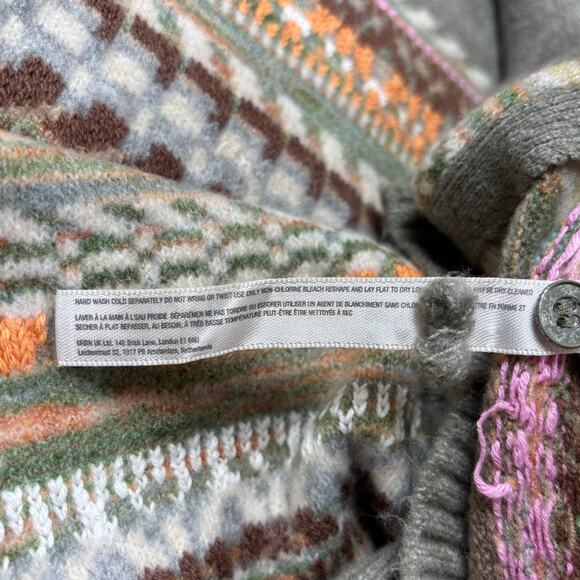 NWT Women's Large Anthropologie Daily Practice fair isle midi sweater dress moss - Picture 8 of 8